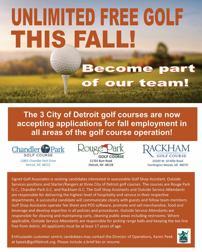 Employment Opportunites at Rouge Park Golf Club